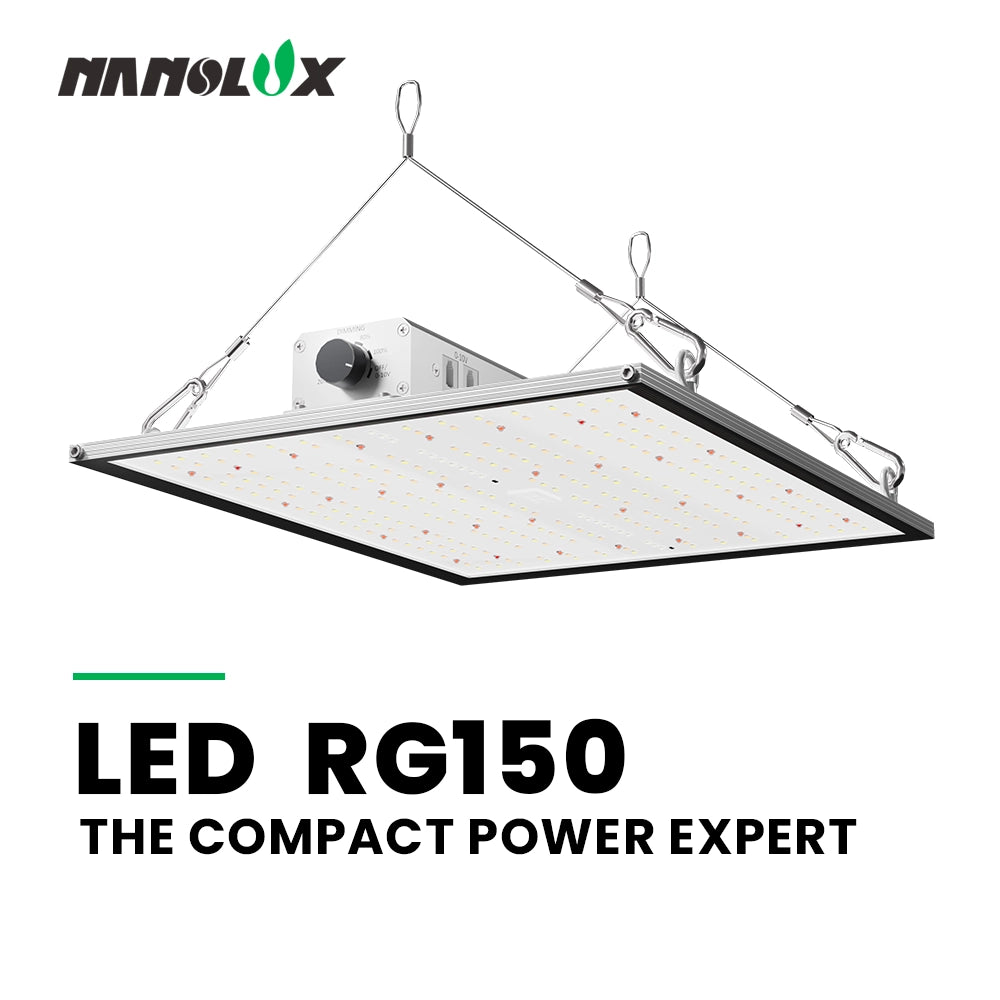 Nanolux RG Series Full Spectrum LED Grow Lights (150W / 320W / 480W) for 60×60–150×150 cm Grow Tents