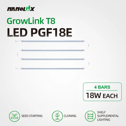 Nanolux GrowLink T8 LED PGF18E 4 bars 18W each