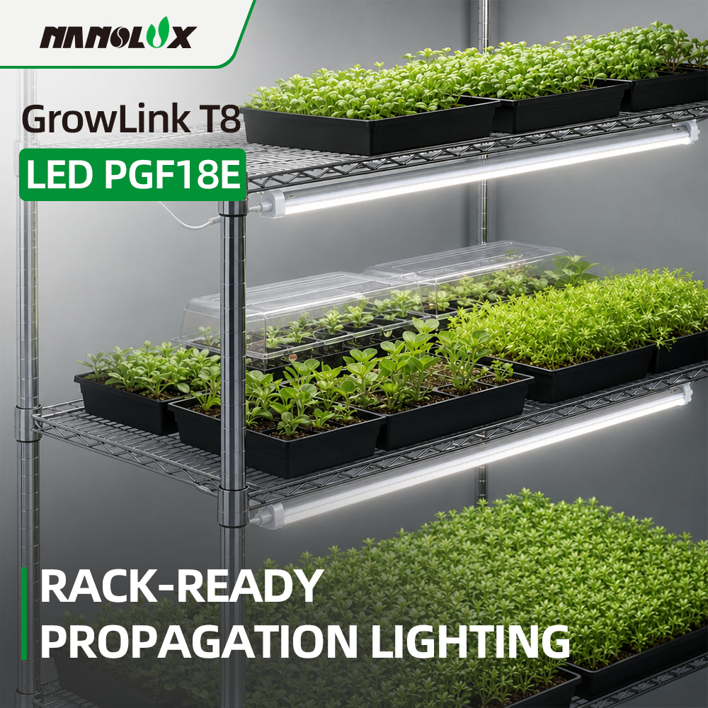 Nanolux GrowLink T8 LED PGF18E rack-ready propagation lighting product image
